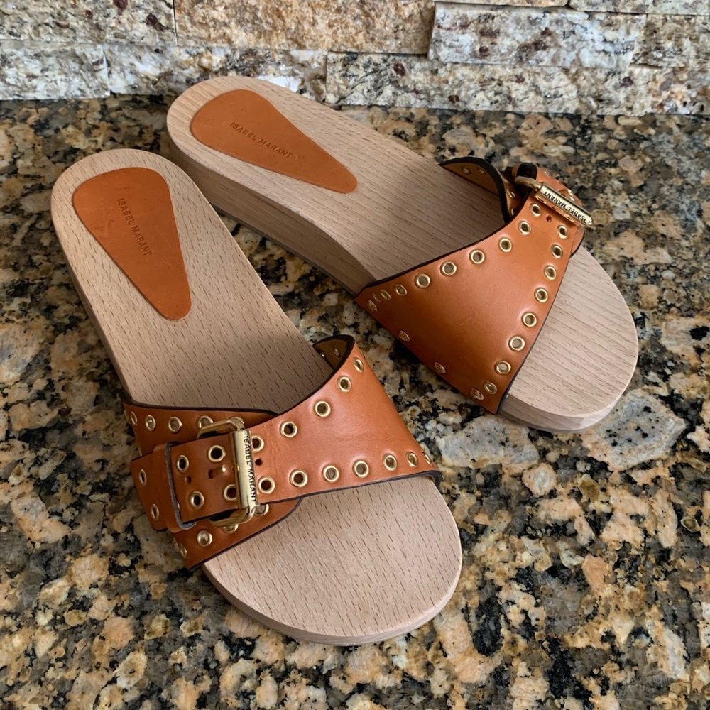 Isabel Marant Jaso Wooden Slide Sandal
